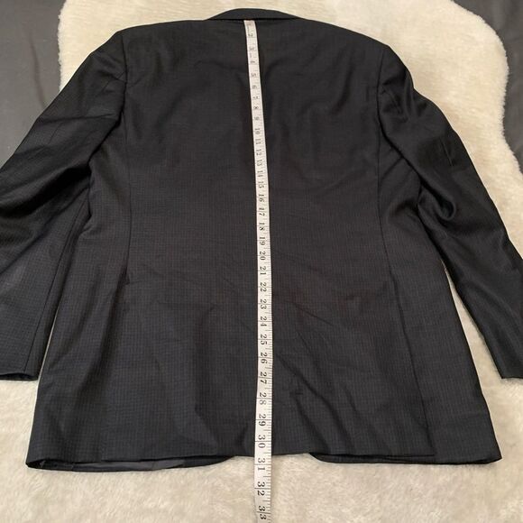 Canali 1934 Checkered Black 2 Button Wool Blazer Sport Jacket Size 42R - Picture 8 of 9